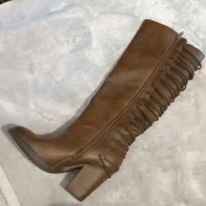 MOSSIMO SUPPLY CO. SZ 6 Knee High zip up Brown Boots